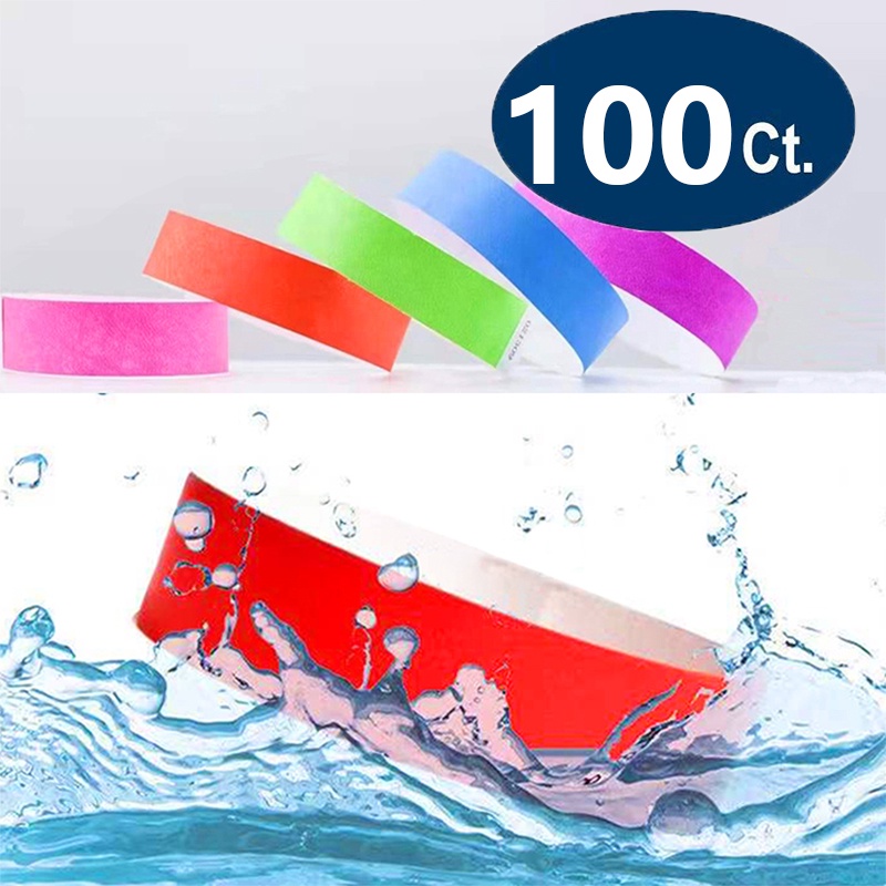 Vòng tay giấy không thấm nước có sẵn ở HÀ Nội, 100 vòng tay giấy đủ màu dùng cho sự kiện, bể bơi