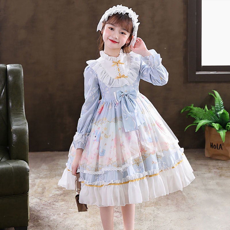 Lolita girls 2021 princess dress autumn lolita dress children's dress lolita dress zW9K