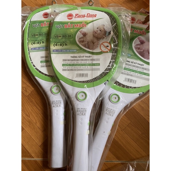 Vợt bắt muỗi Rạng Đông hàng loại 1 chính hãng có tem