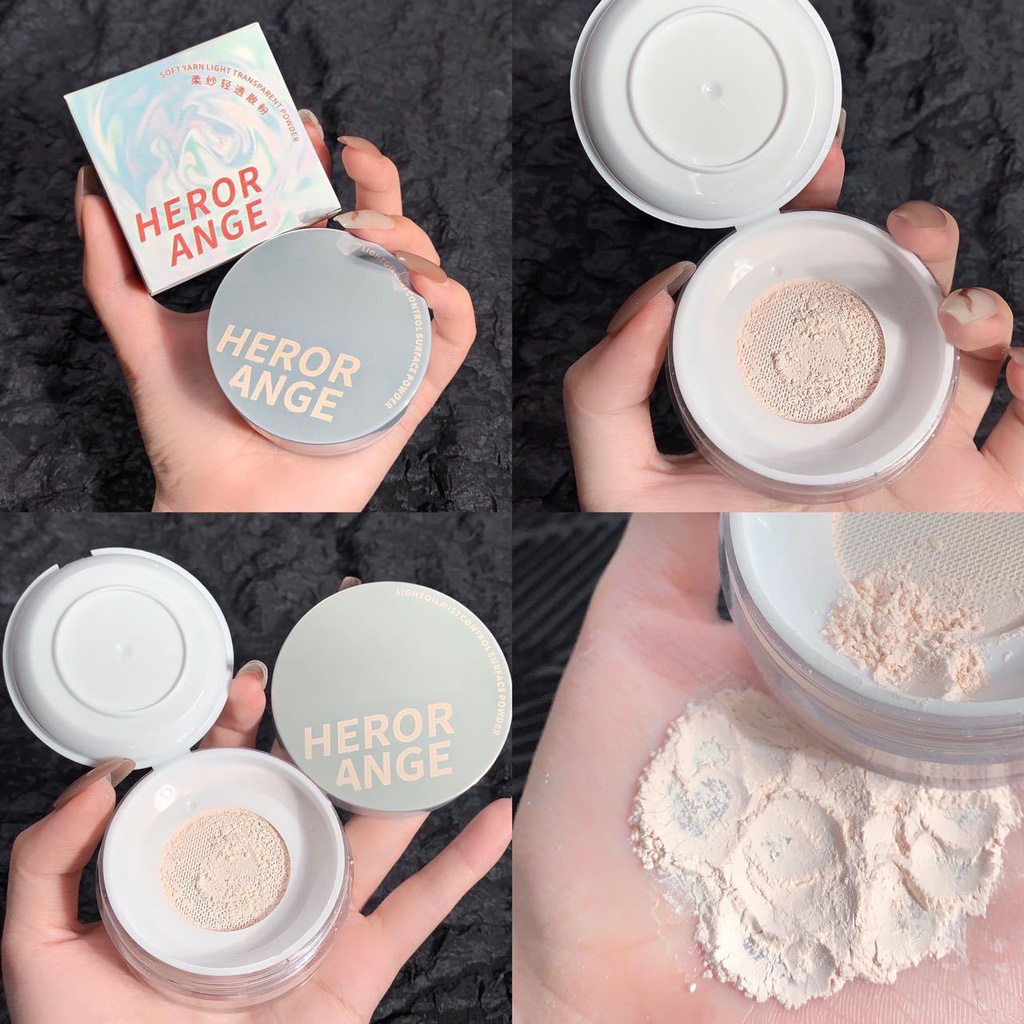 Phấn Herorange Phủ Bột Trang Điểm Siêu Mịn Trong Suốt Lâu Trôi