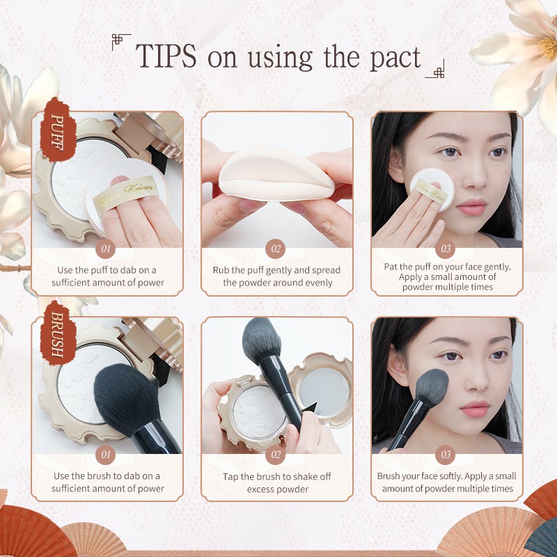 Phấn Phủ Flower Knows Dạng Nén Kiềm Dầu Kháng Nước Lâu Trôi Họa Tiết Hoa Dập Nổi Thiết Kế Vỏ Chạm Khắc 200g | BigBuy360 - bigbuy360.vn