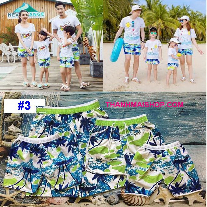 Quần đi biển nam nữ, trẻ em, gia đình DB030A thời trang nhiều màu sắc | BigBuy360 - bigbuy360.vn