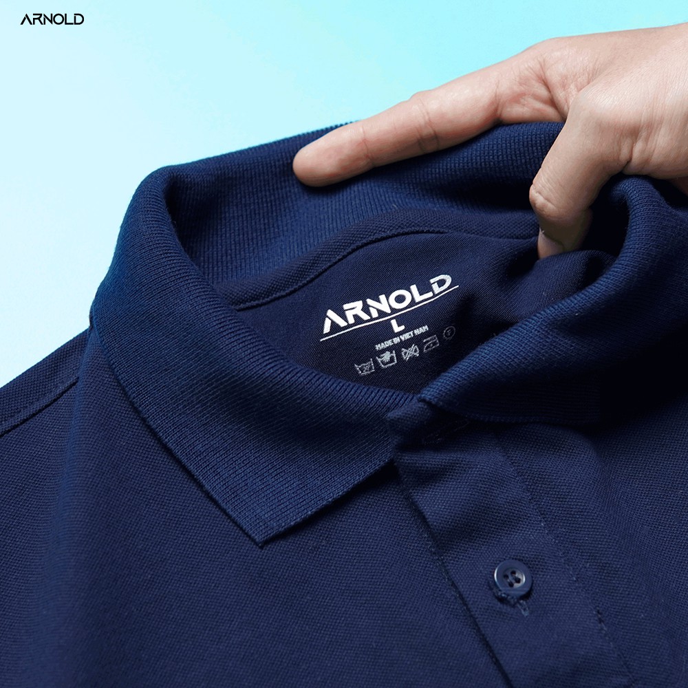 [Mã LTP50 giảm 50000 đơn 150000] Áo thun polo nam cổ bẻ màu xanh dương vải cá sấu Cotton trẻ trung, thoáng mát - Arnold | BigBuy360 - bigbuy360.vn