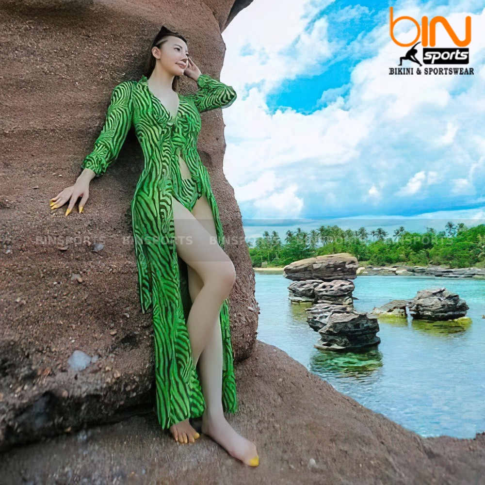 Bikini Nữ 2 Mảnh Khăn Choàng Khoác Ngoài Đồ Bơi Nữ Bin Sports BHV117