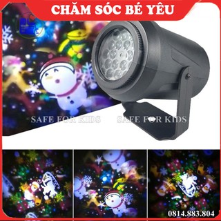 Đèn chiếu trần giáng sinh noel xoay 360 độ - đèn led trang trí chạy điện 16 hình độc đáo