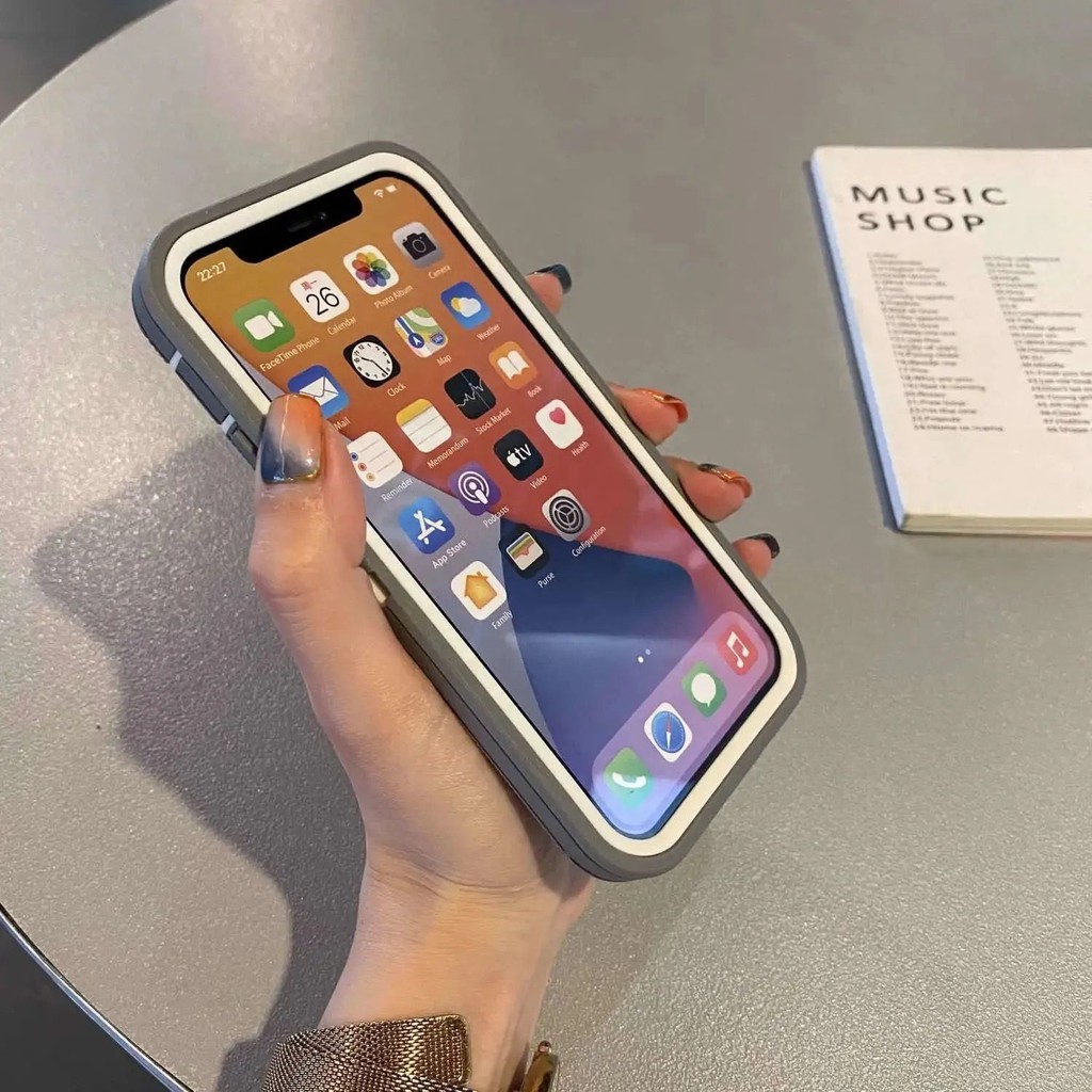 ¤✾European and American gray Apple 11promax mobile phone case iPhone12 anti-drop XR all-inclusive XS couple 8P male female models | BigBuy360 - bigbuy360.vn