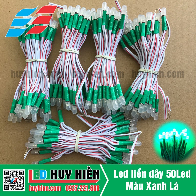 Led liền dây JIYI 100 Led dây đồng các màu, led liền dây đơn sắc JIYI