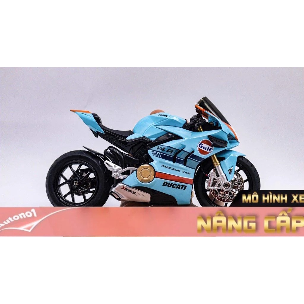 MÔ HÌNH XE ĐỘ DUCATI V4S GULF - V4S GULF NỒI KHÔ TỈ LỆ 1:12 AUTONO1 D223B D222B