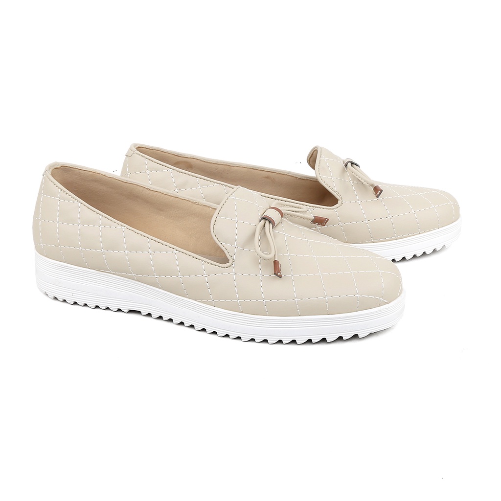 Giày Slip-on Nữ Đế Cao Su Màu Trắng RD26