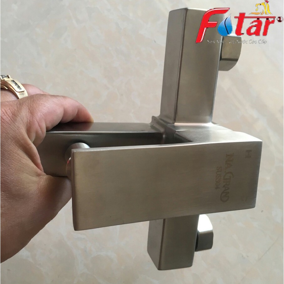 [HÀNG LOẠI 1 BAO XÀI] Bộ Củ Sen Nóng Lạnh INOX 304 N2001 NA.GRAND và Tay sen tắm và dây sen CỦ SEN VUÔNG A1