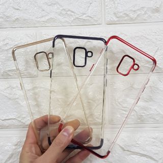 Ốp silicon viền màu galaxy a8 2018/ a8 plus 2018
