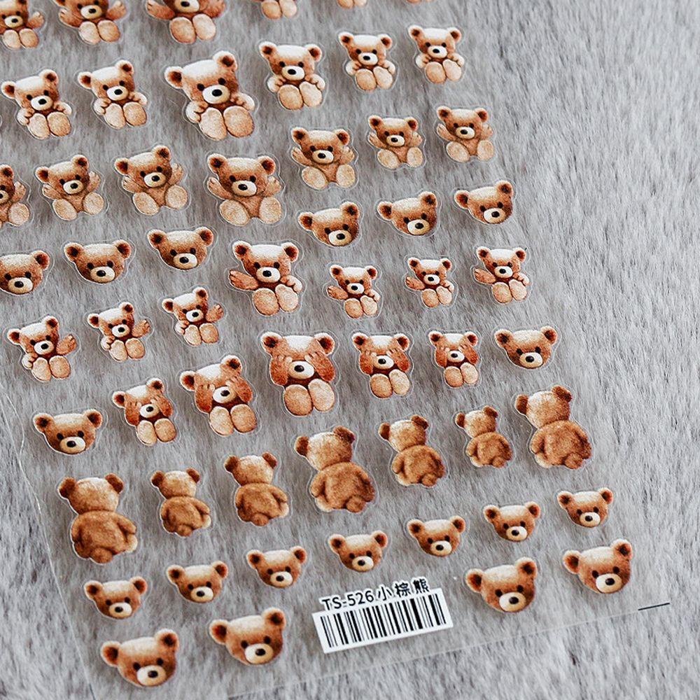 ESPO Sticker Dán Móng Tay Tự Dính Hình Gấu Nhỏ Dễ Thương Thời Trang DIY