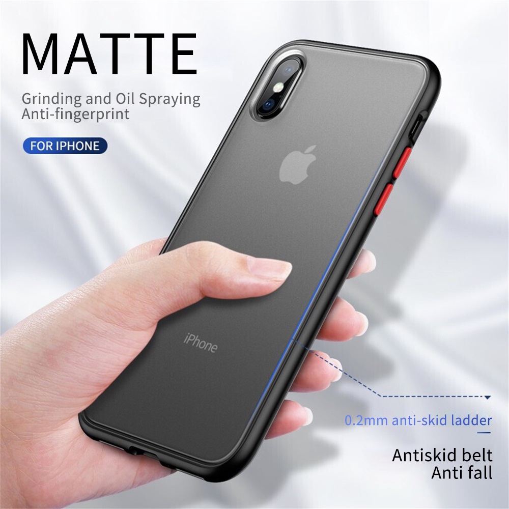 iPhone 12 mini SE 2 2020 SE2 X XS XR Max 8 7 6 6S Plus 11 Pro Max 2019  Shockproof Transparent  Anti Fall Phone Case Skin Feeling Back Cover