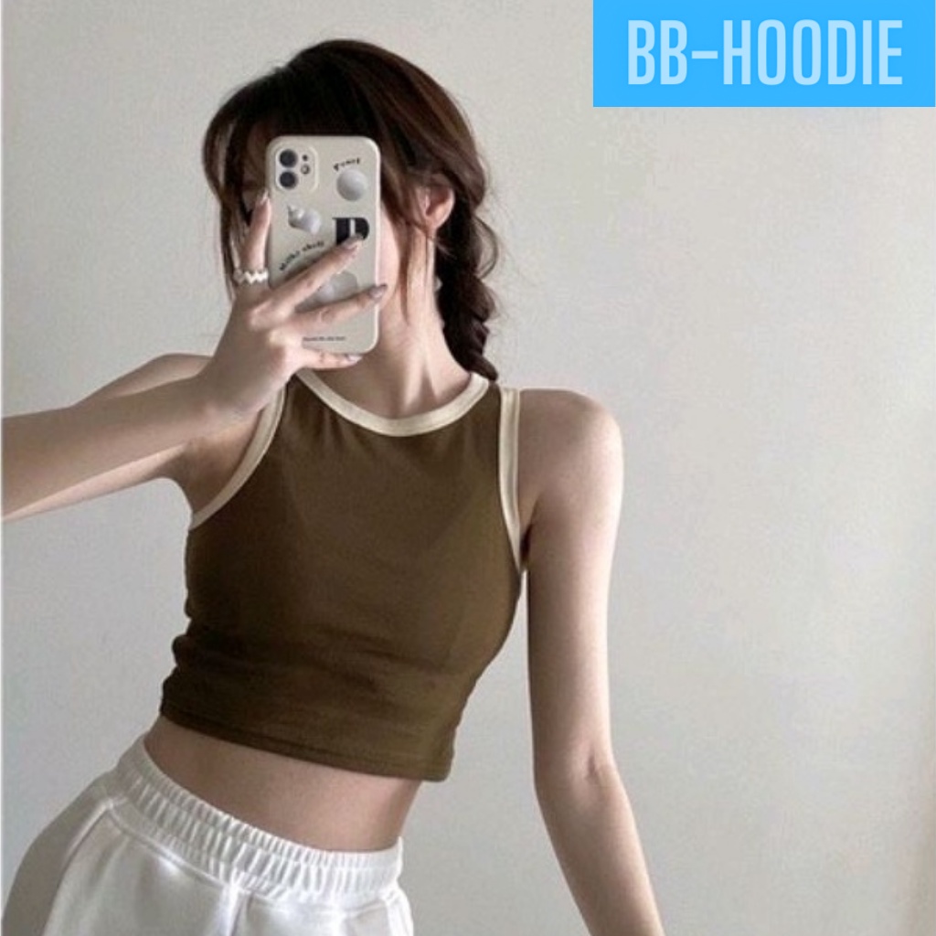 Áo ba lỗ PHỐI MÀU viền thun gân