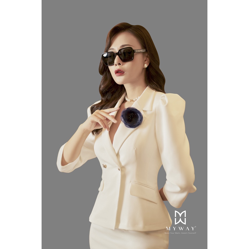 Áo Vest Nữ MY WAY Tay Bồng Đính Hoa Sang Trọng 5MVB0230