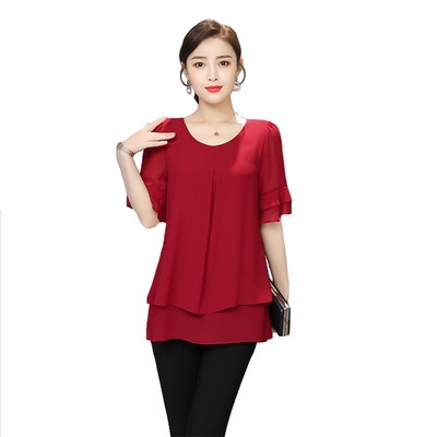 Áo Voan Ngắn Tay Dáng Rộng Thời Trang Mùa Hè Dành Cho Nữ C8089