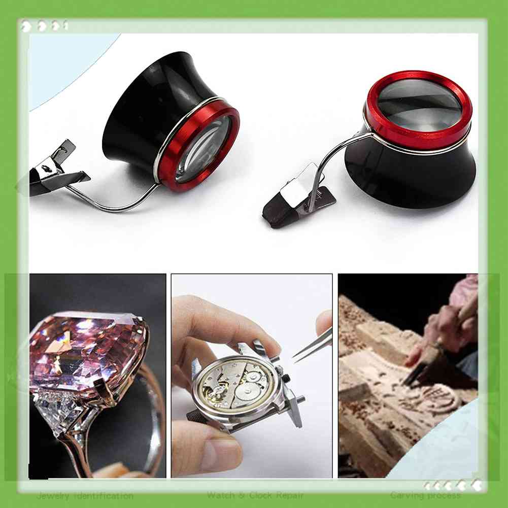 Kính Lúp Đeo Mắt Có Kẹp 10x Dùng Sửa Chữa Đồng Hồ/Trang Sức
