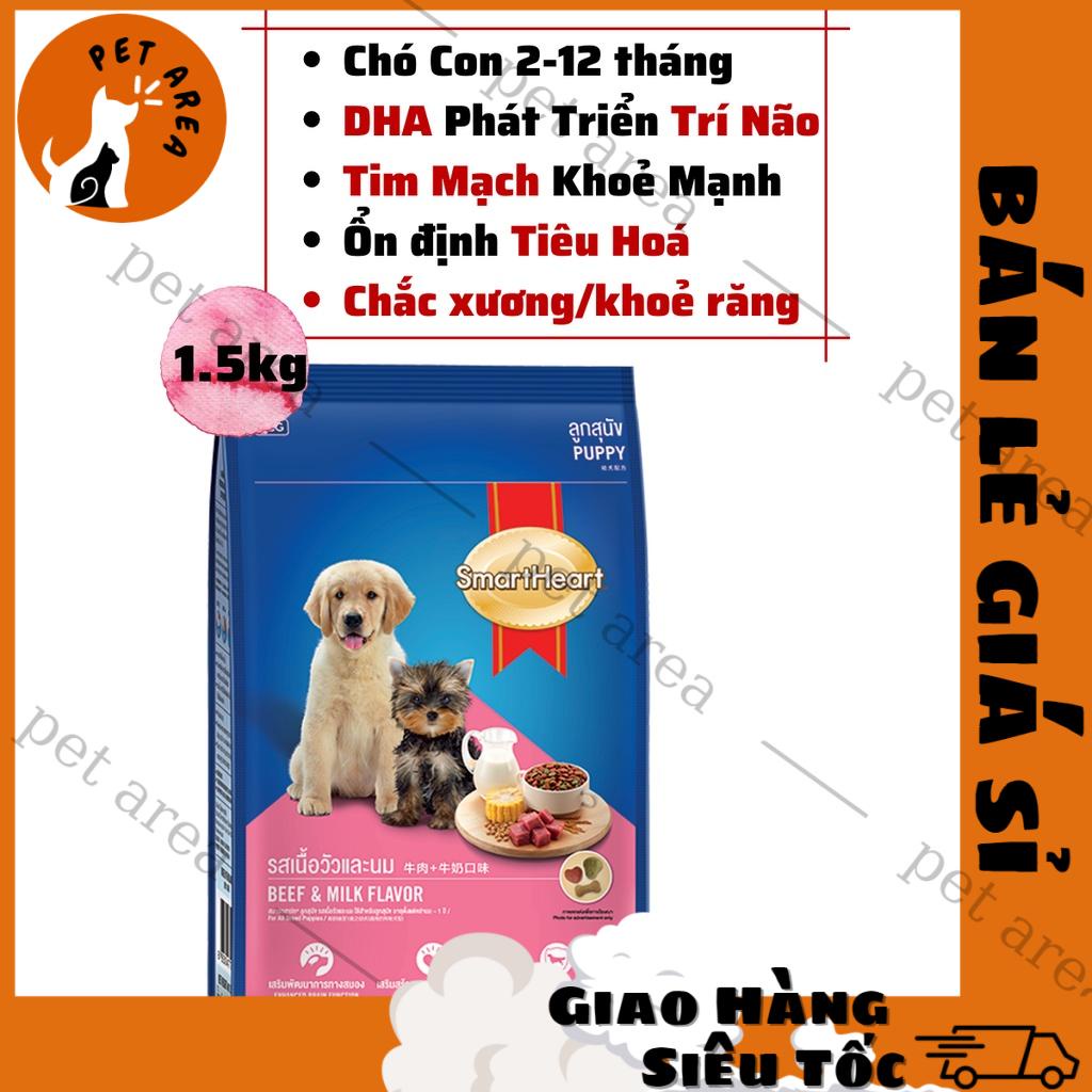 [Rẻ vô Địch][Có Sẵn]Thứ Ăn Cho Chó Con Smart Heart Puppy Gói 1.5Kg