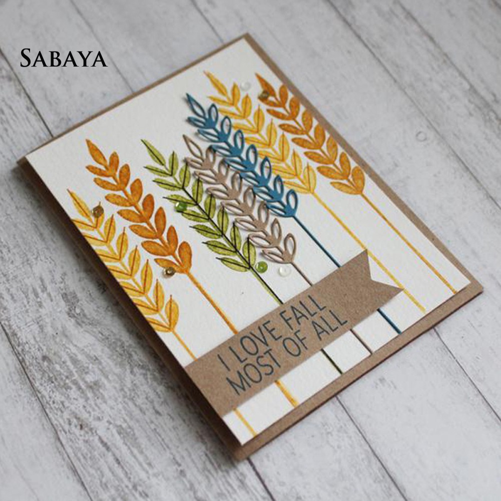 Khuôn Cắt Giấy Làm Từ Kim Loại Hình Cây Lá Trang Trí Scrapbook