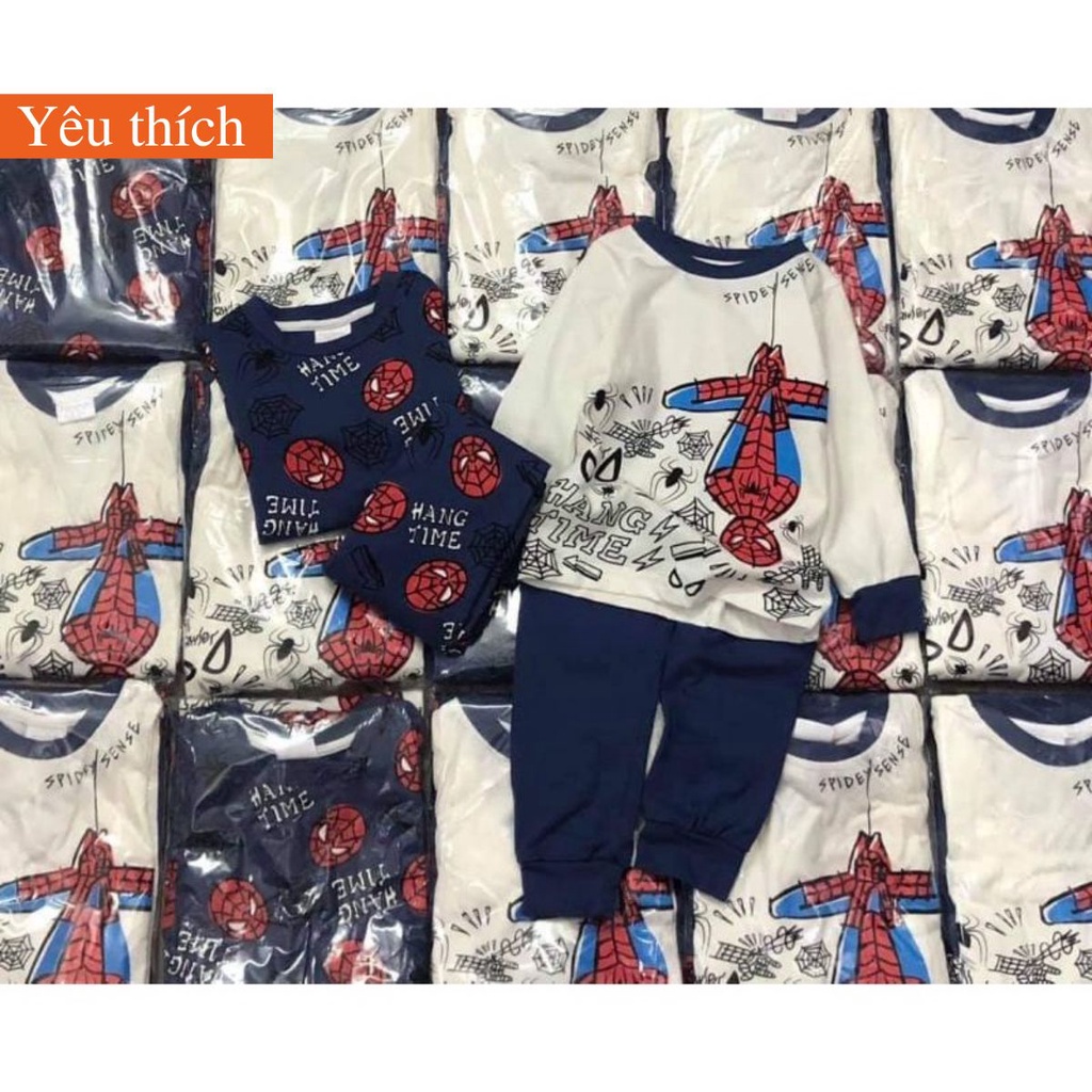 Đồ bộ bé trai - Set 2 bộ cotton áo thun tay dài Spiderman Next siêu đẹp cho bé trai size 2-7t