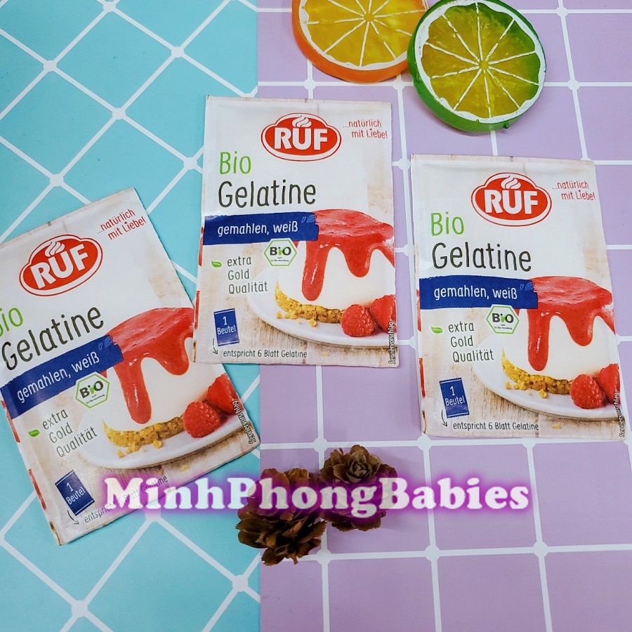 [04.2026] Bột Gelatine hữu cơ Ruf làm thạch 9g