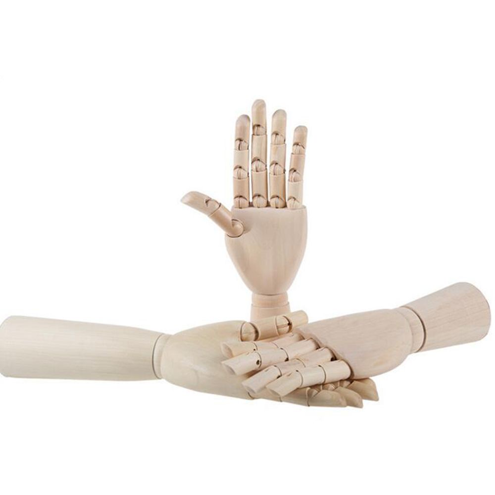 Mô hình bàn tay con rối gỗ 18X6cm dùng để vẽ tranh nghệ thuật