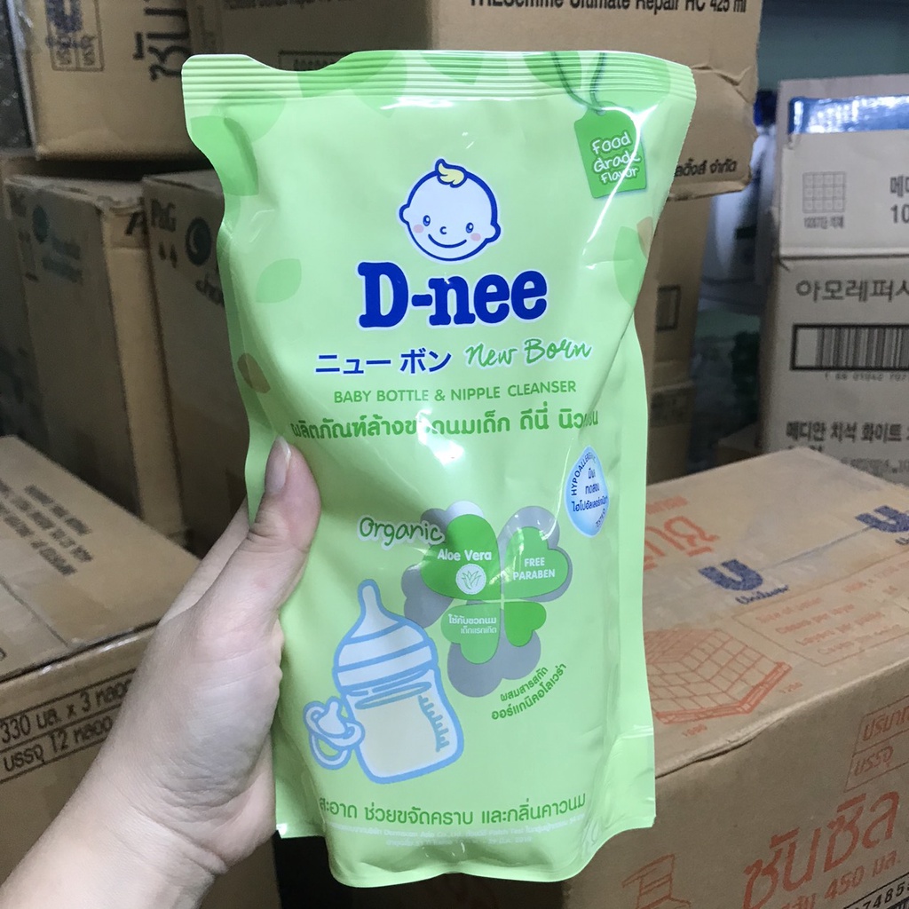 Nước rửa bình sữa Dnee Organic túi 600ml / Chai 620ml