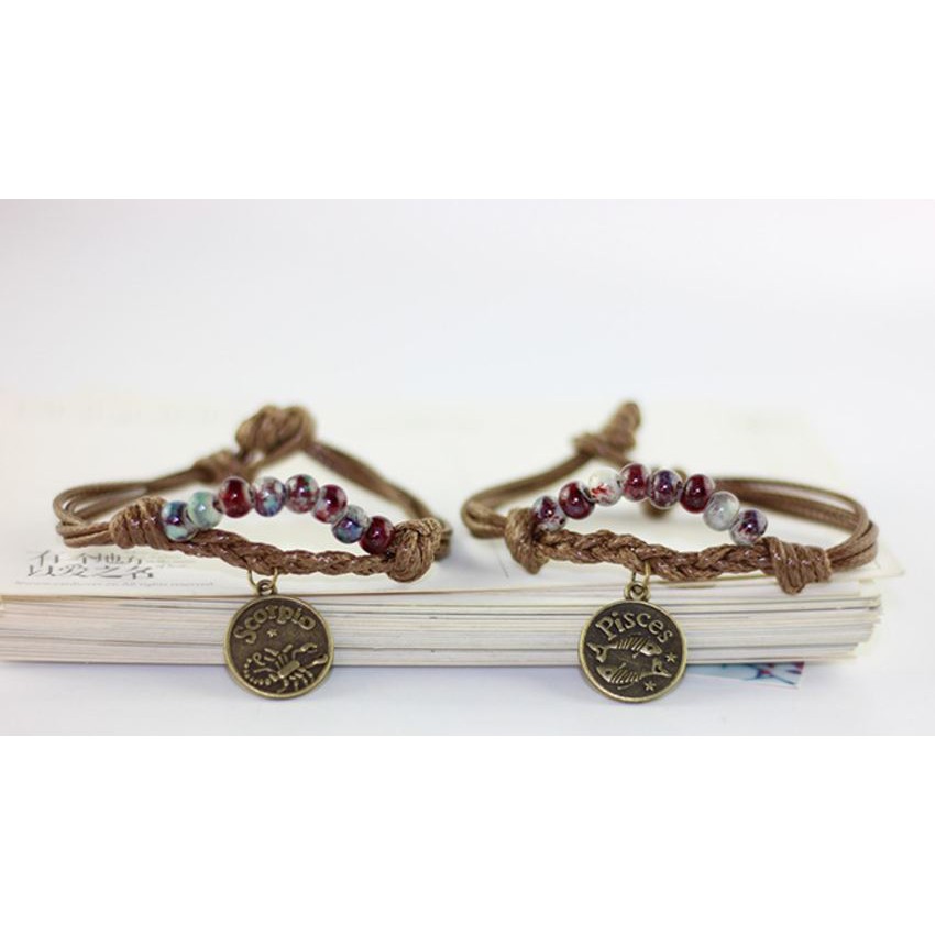 Vòng tay gốm 12 cung hoàng đạo