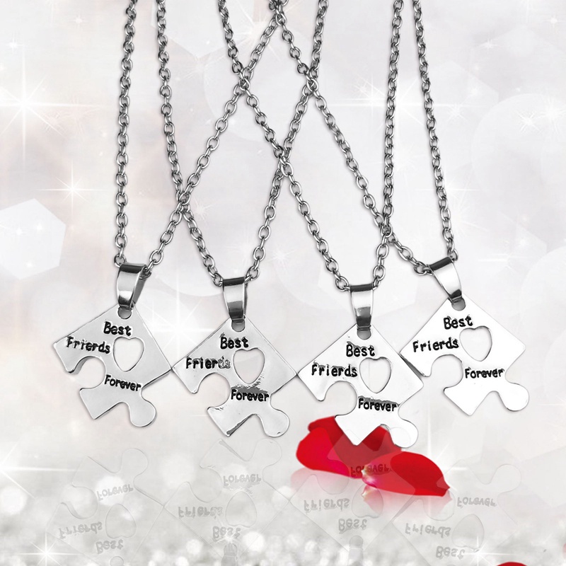 Set 4 Vòng cổ Tình Bạn Mặt Trăng Và Ngôi Sao Đính Đá Thời Trang