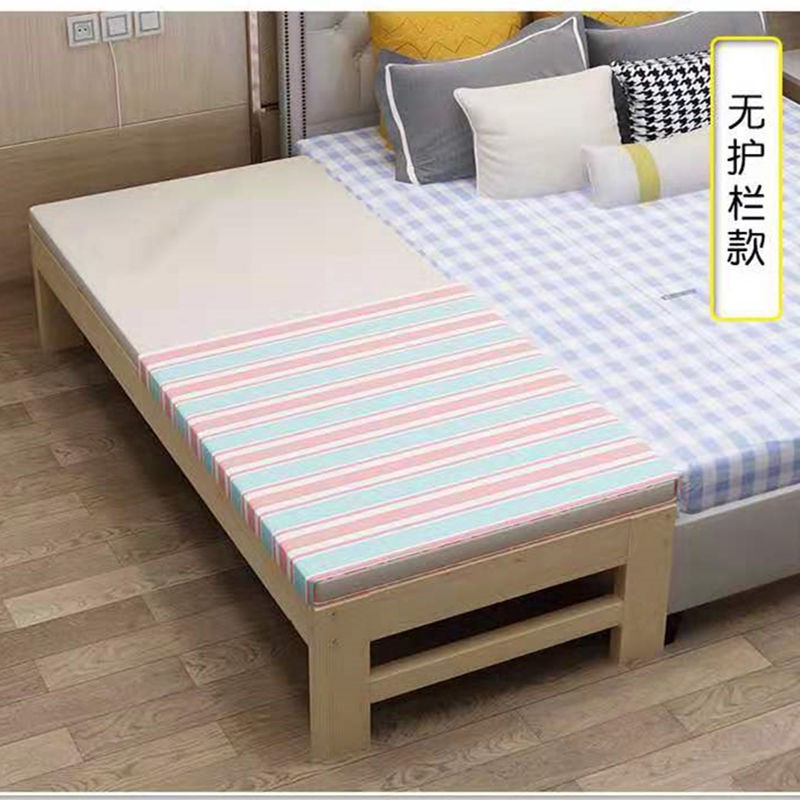 ▥✜Mở rộng giường khâu trẻ em tùy chỉnh với lan can đơn bằng gỗ rắn nối phụ đánh vần