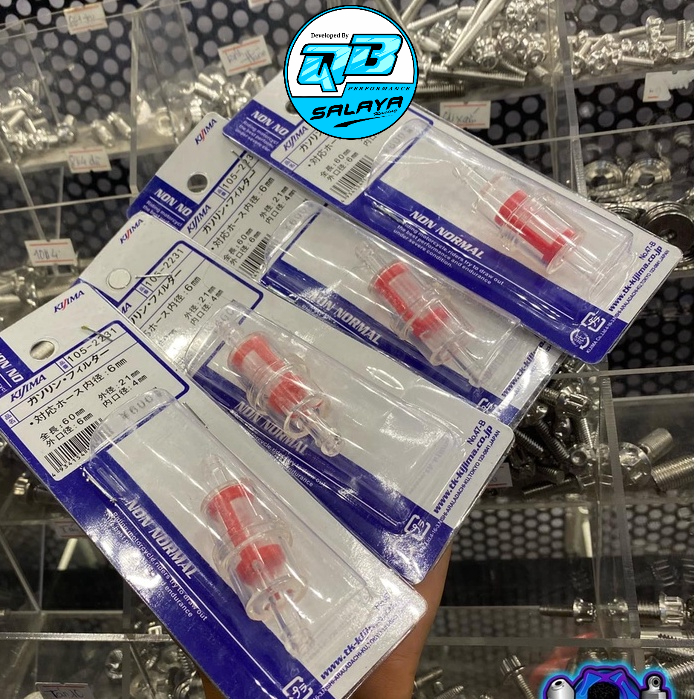 Lọc xăng Kijima tặng 1m ống xăng trong suốt thích hợp gắn nhiều loại xe