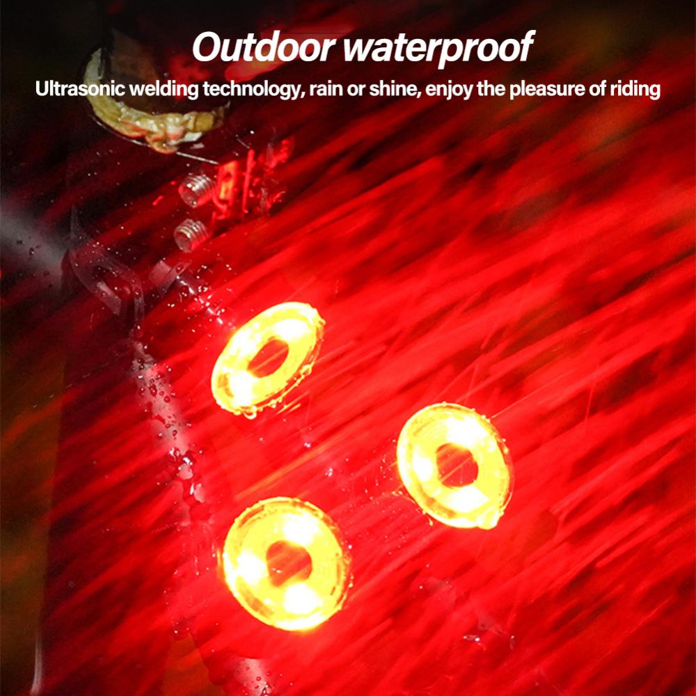Đèn LED Cảnh Báo Bằng Hợp Kim Nhôm Gắn Đuôi Xe Đạp Leo Núi F5S3