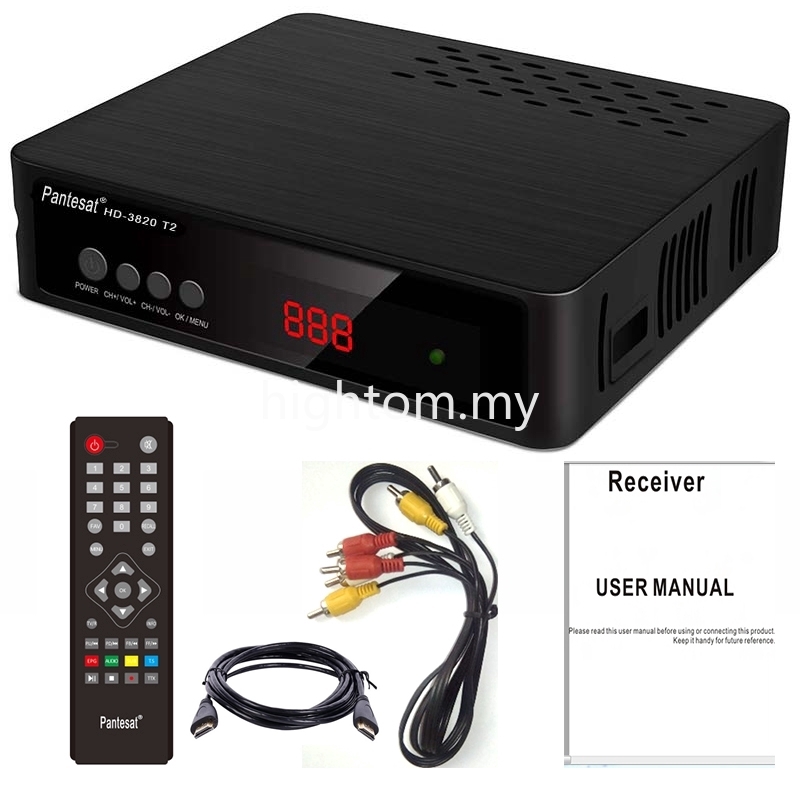 Đầu Thu Tv Box Pantesat Hd-3820 T2 H.264 Mpeg-2 / 4 Pvr Và Phụ Kiện