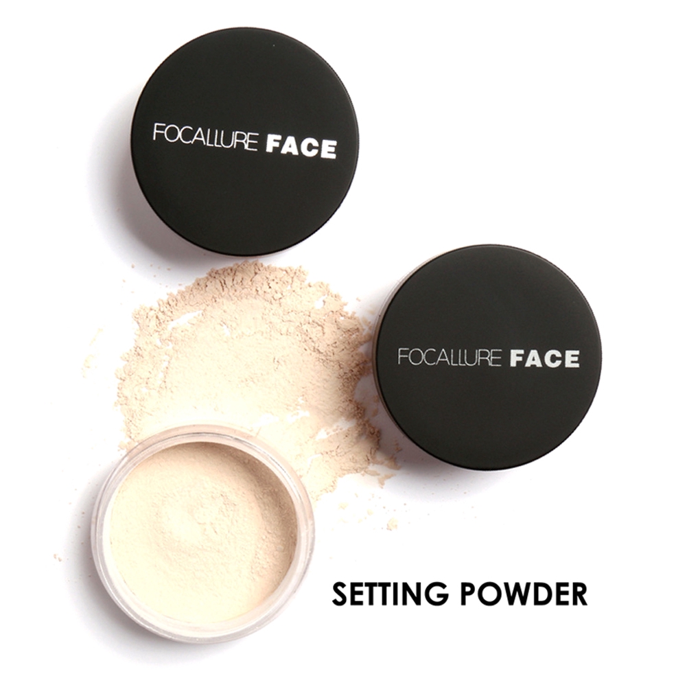 Hộp phấn phủ tạo lớp trang điểm hoàn thiện kháng nước FOCALLURE 3 màu tự chọn