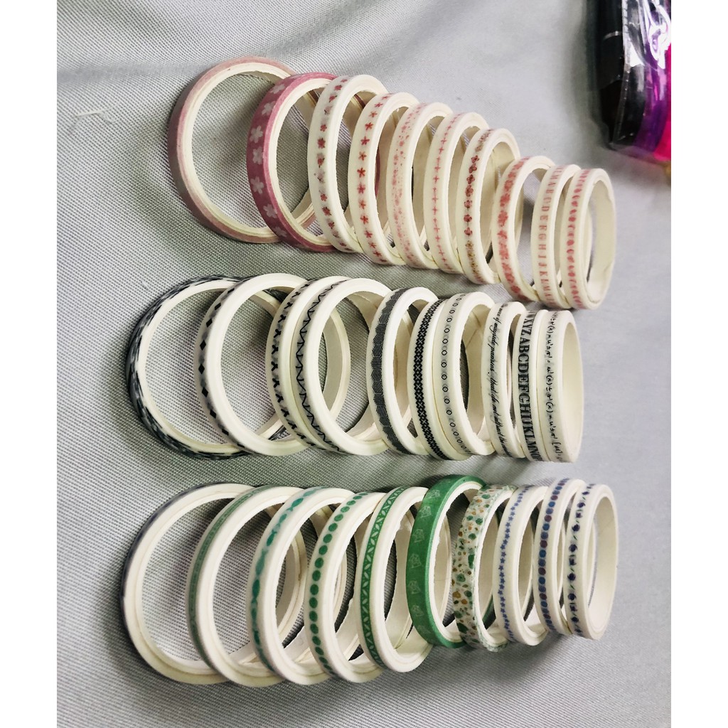 Băng keo washi tape nhũ cổ trang phong cách cổ xưa siêu đẹp