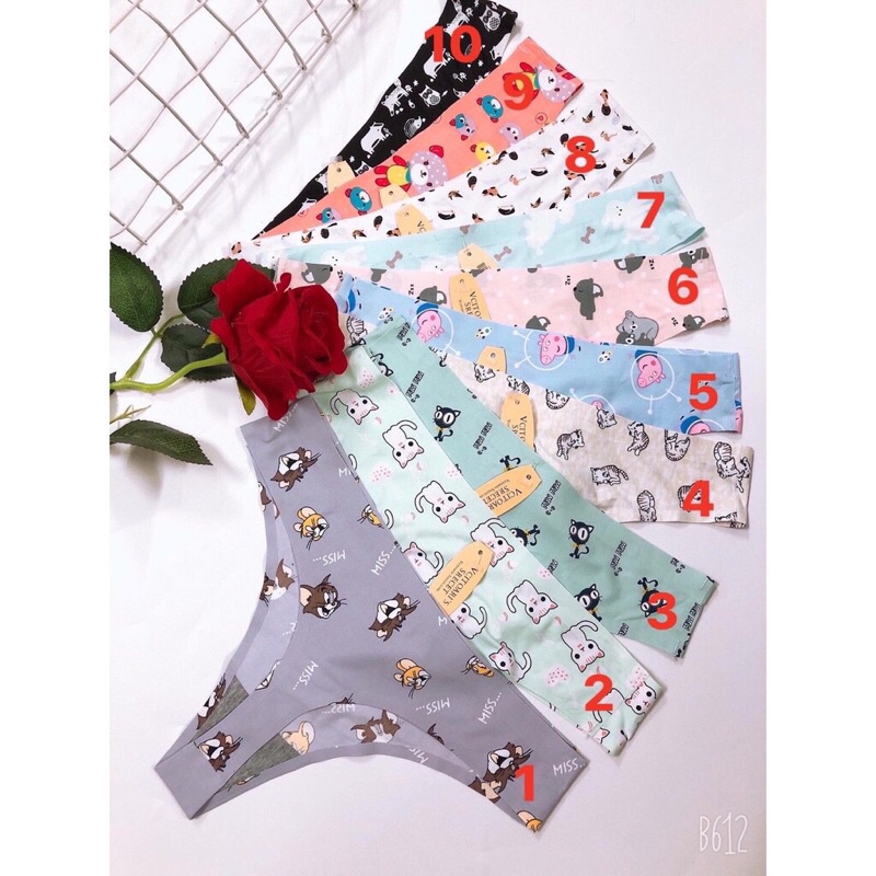 Quần lót lọt khe su điều hoà mềm mát hoạ tiết dễ thương mới lạ 051