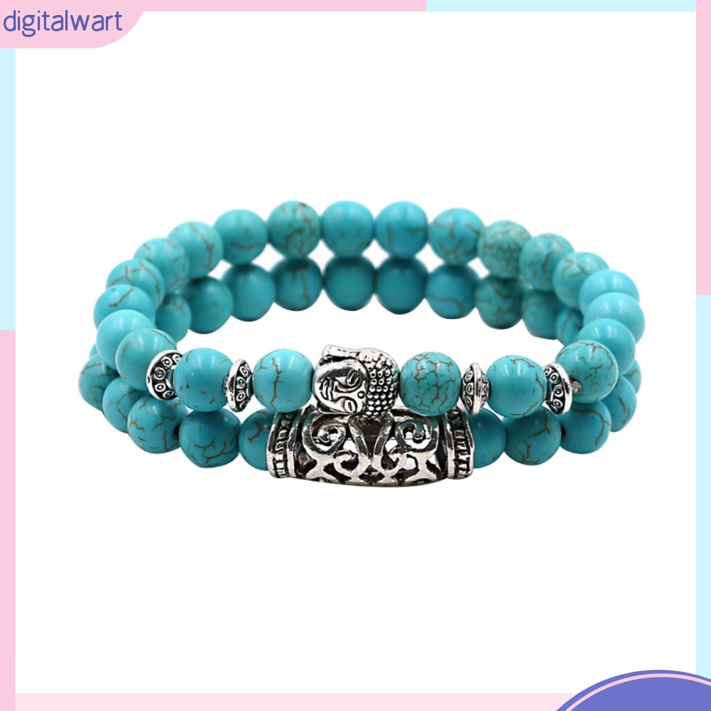 Set 2 Vòng Tay Chuỗi Hạt Đá Tự Nhiên Thời Trang Unisex