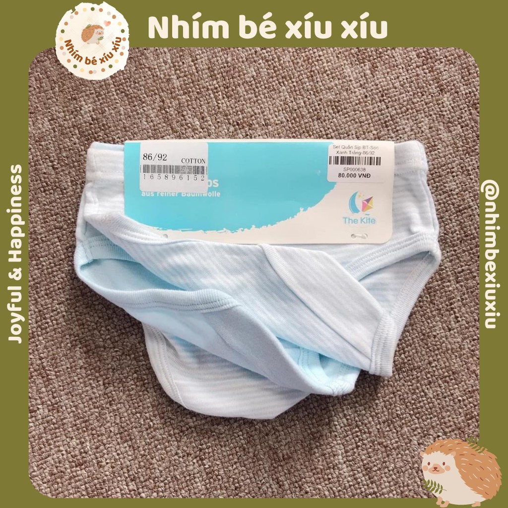 Combo 3 quần sịp/quần chip kẻ ngang chất cotton bé trai (7.5-20 kg) nhimbexiuxiu