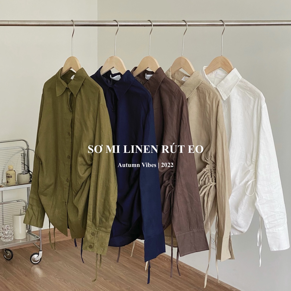 SƠ MI LINEN RÚT EO 2 BÊN_SM555