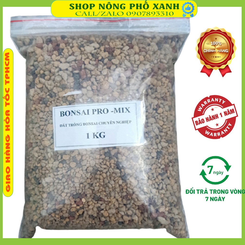 Đất trồng bonsai trộn sẳn cho bonsai chậu, giữ ẩm, thoát nước kích thích rể phát triển túi 1kg