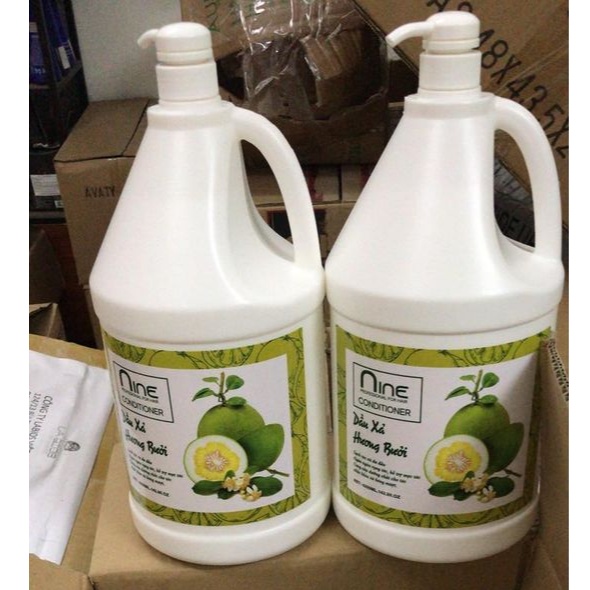 [Siêu Sale] [Giá hủy diệt] [Ảnh thật] Can Dầu gội hương bưởi Nine 4200ml