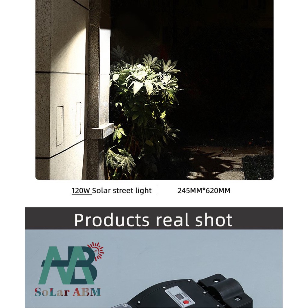 100W Đèn Đường Tấm Pin Liền Thể Năng Lượng Mặt Trời , Cảm Biến Chuyển Động , IP67 Chống Nước , mã : ABM-HX21100A