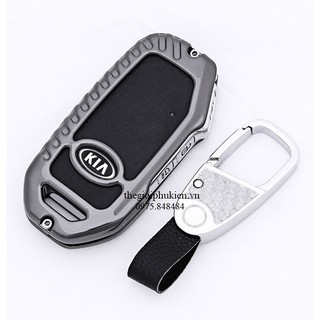 Ốp inox bọc chìa khóa Kia Sorento 2021 kèm móc đeo Inox