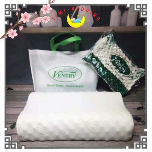 Gối cao su non ventry người lớn chống đau cổ, vai gáy hàng loại 1 kích thước 35x55cm  – Timibedding