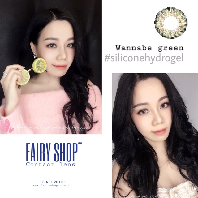 Kính Áp tròng Sugar Pearl pink 14.0mm FAIRY SHOP CONTACT LENS độ 0 - 6