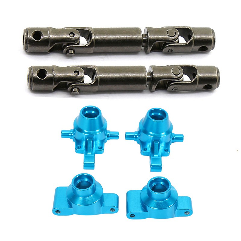 [Hot Sale]1set Front Rear Knuckle Arm Steering Cup for 1/10 Tamiya TT-01 TT01 & 2PCS Metal Driving Shaft for WPL 1/16 B14 B14K B16