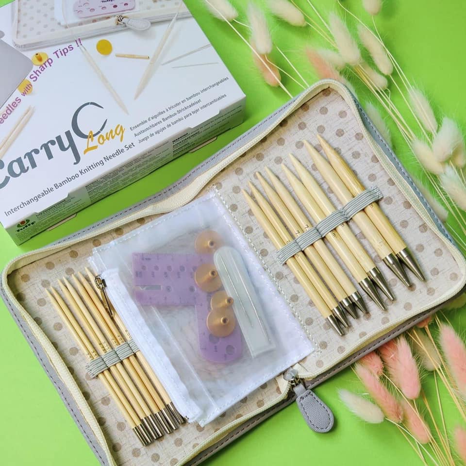 Bộ kim đan Tulip CarryC Long Interchangeable Bamboo Knitting Needle