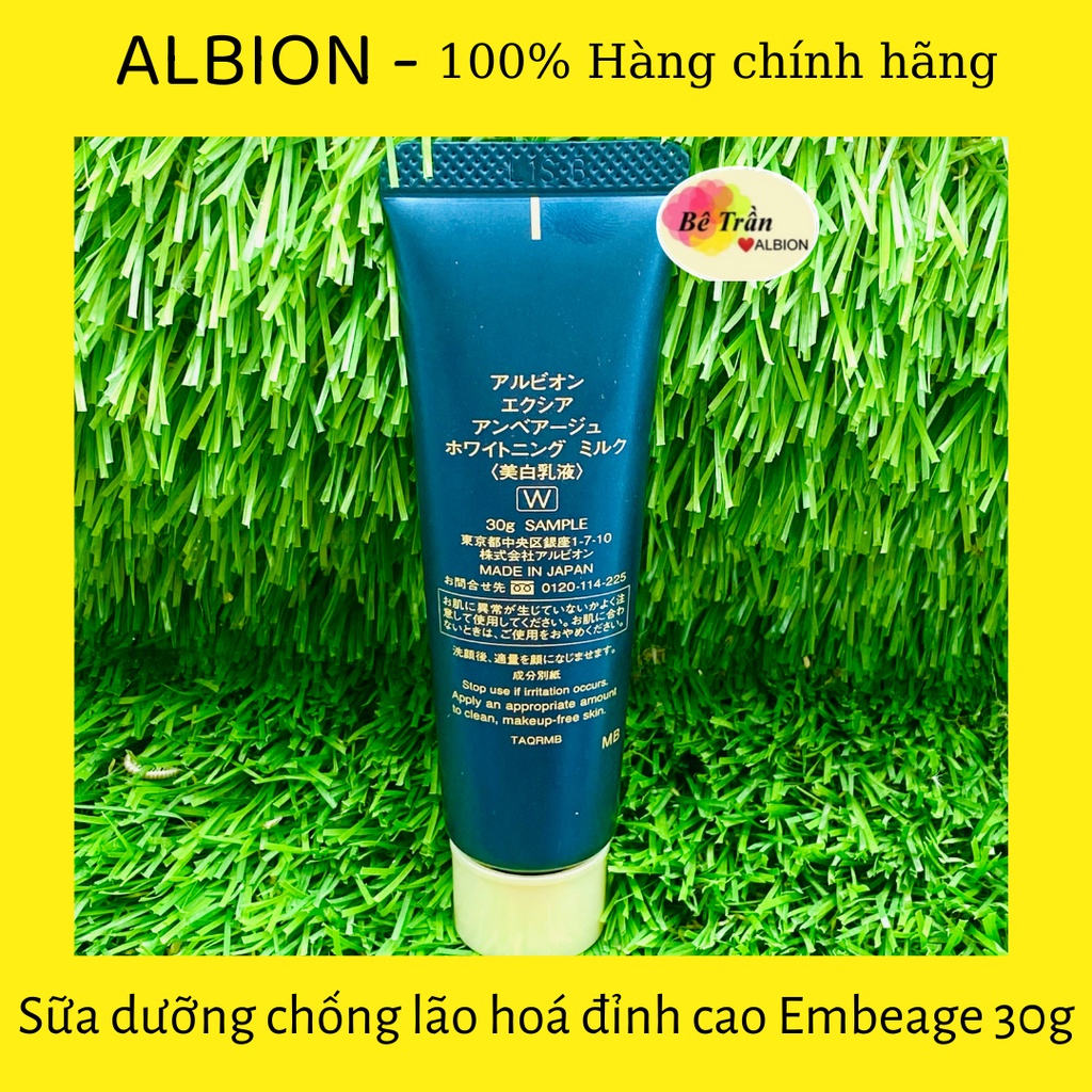 Sữa dưỡng EMBEAGE Excia Whitening Milk trắng da cao cấp, chống lão hoá đỉnh cao 30g (Auth 100%, từ store ALBION