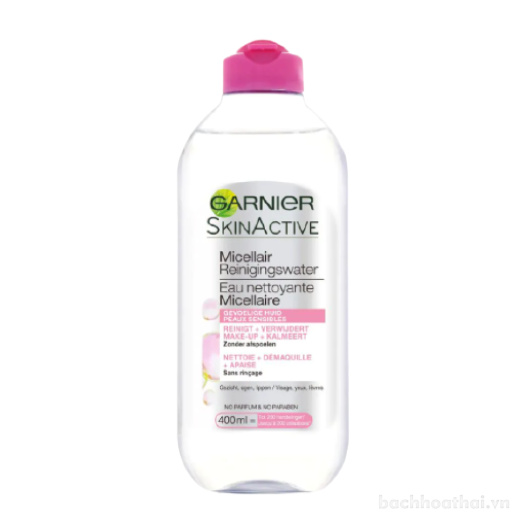 Chai 400ml Nước tẩy trang Garnier SkinActive Micellar Cleansing Water Thái Lan