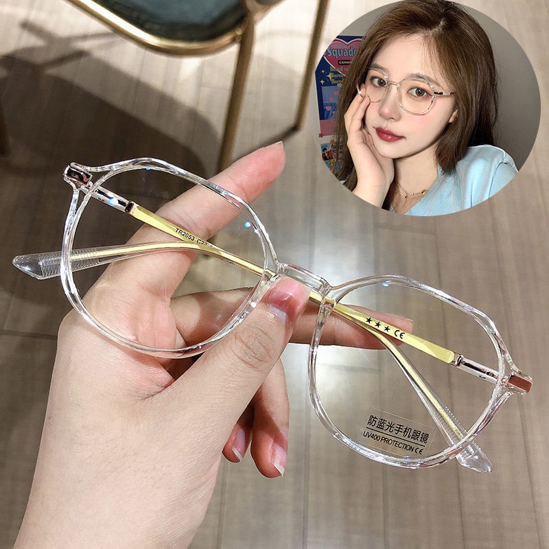 kính cận có độ  0.5~6.0 /Kính trong suốt chống ánh sáng xanh thời trang hàn quốc cho nam và nữ/gọng kính cận nữ nam